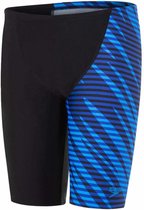 speedo Allover Panel V Cut Jammers Jongens, black/blue Kindermaat 140 | UK 28