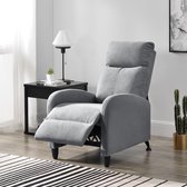 Verstelbare Relaxfauteuil - 102x60x92 cm - Stof - Lichtgrijs