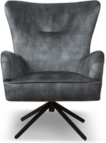 Lanterfant® Loungestoel Jort - Ribfluweel - Draaifauteuil - Mosgroen