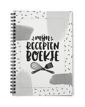 Receptenboek invulboek A5 zwart wit recepten verzamelmap receptenboekje recepten verzamelboek