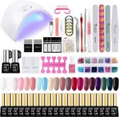 Gellak- Gellak starterspakket 20 kleuren - Gellak - Gellak set - UV lamp 36W - Manicure - Nagellak - Nail art - 20 kleuren gel polish - Nagellakset - Gellakset