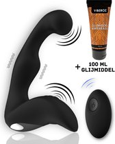 Viberoz Alpha - Prostaat Vibrator Mannen Met Afstandsbediening - Met Glijmiddel Waterbasis - 9 Vibratie Standen - Sex Toys - Buttplug - USB Oplaadbaar - Stimulator – Anaal Dildo - Waterdicht - Zwart- Erotiek