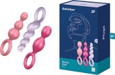 Satisfyer - Booty Call - Anale Kralen - 3 stuks - Roze - Perzik - Lila