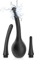 Showerplay - Anaal Douche - Lavement Peer met 3 Opzetstukken - 310ml - Zwart - Silicone Zonder Weekmakers